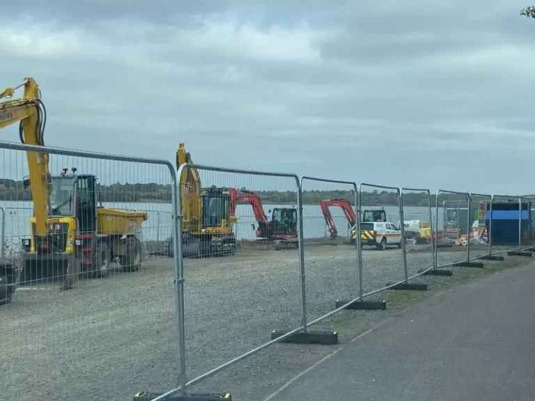 The builders compound for the water level project