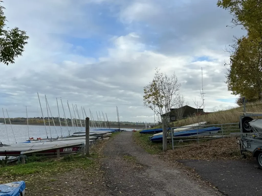 Approaching the Sailing Club from the west car park